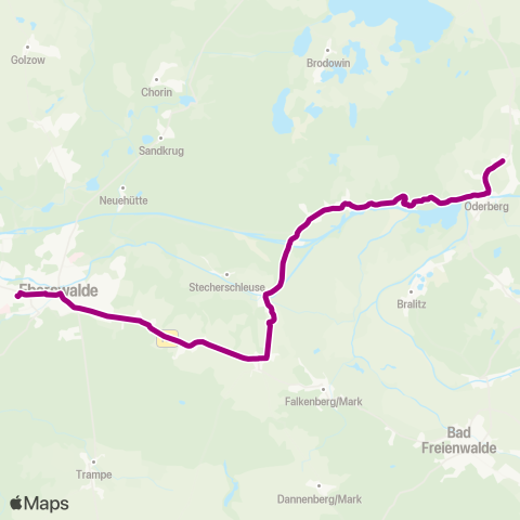 Barnimer Busgesellschaft AM Friedenshain ↔︎ Busbahnhof map