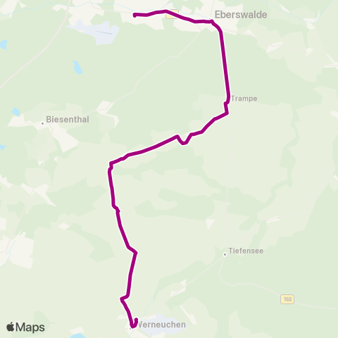 Barnimer Busgesellschaft Werneuchen Bf ↔︎ Busbahnhof map