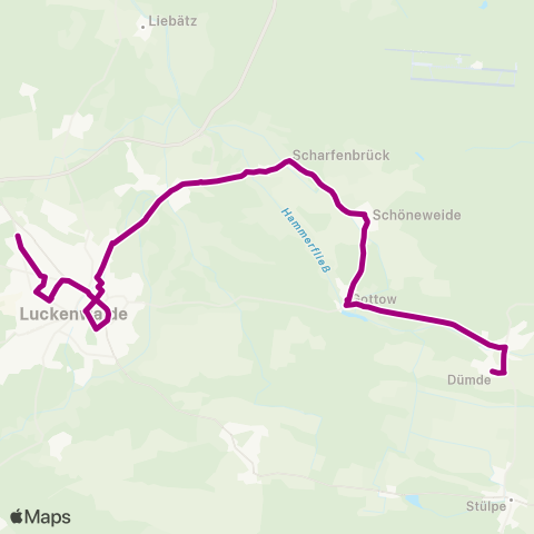 Verkehrsgesellschaft Teltow-Fläming Schule ↔︎ Bhf map