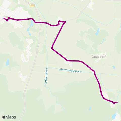 Verkehrsgesellschaft Teltow-Fläming Dorfstr. ↔︎ Gesundheitszentrum map