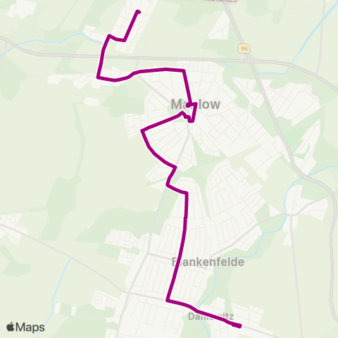 Verkehrsgesellschaft Teltow-Fläming Hans-Thoma-Str. ↔︎ S Mahlow map