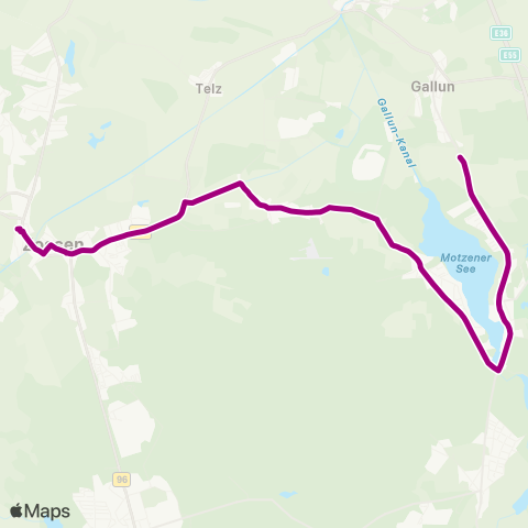 Verkehrsgesellschaft Teltow-Fläming Bhf ↔︎ Süd map