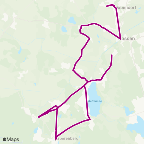 Verkehrsgesellschaft Teltow-Fläming Bhf ↔︎ Johnepark map