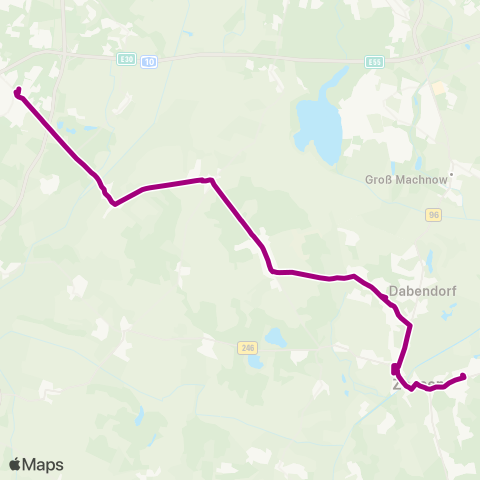 Verkehrsgesellschaft Teltow-Fläming Straße Der Befreiung ↔︎ Bhf map