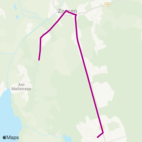 Verkehrsgesellschaft Teltow-Fläming Bhf ↔︎ Zum Bhf map