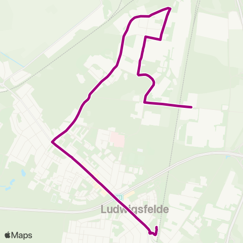 Verkehrsgesellschaft Teltow-Fläming Birkengrund Bhf ↔︎ Bhf map