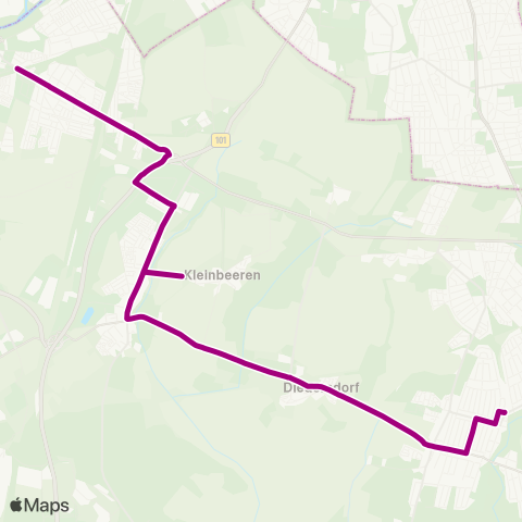 Verkehrsgesellschaft Teltow-Fläming S Teltow Stadt ↔︎ Denkmal map