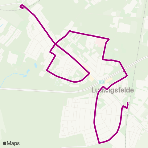 Verkehrsgesellschaft Teltow-Fläming Struveshof Bhf ↔︎ Bhf map