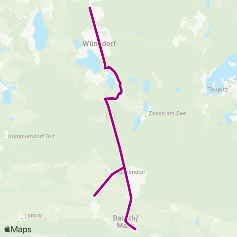 Verkehrsgesellschaft Teltow-Fläming F.-Raue Str. ↔︎ Heideweg map