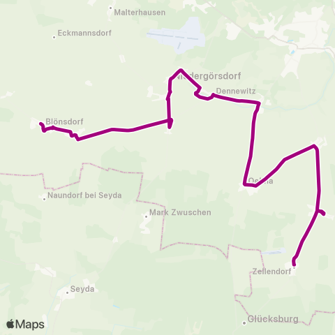 Verkehrsgesellschaft Teltow-Fläming Schule ↔︎ Dorfstr. map