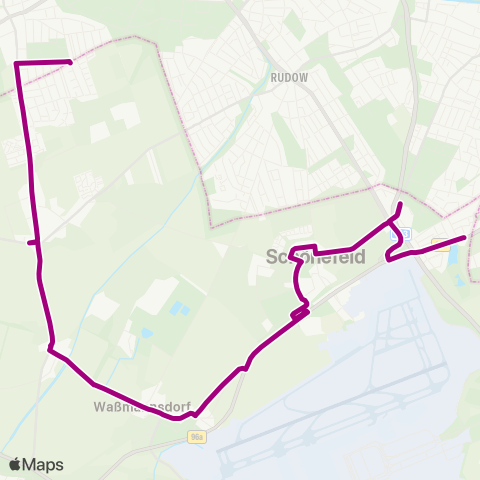 Regionale Verkehrsgesellschaft Dahme-Spreewald Klärwerk ↔︎ Seeweg map