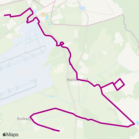 Regionale Verkehrsgesellschaft Dahme-Spreewald Flughafen Ber ↔︎ Dorf map