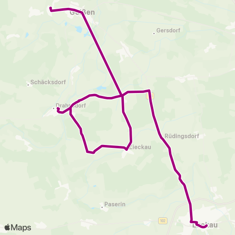 Regionale Verkehrsgesellschaft Dahme-Spreewald Markt ↔︎ Busbahnhof map