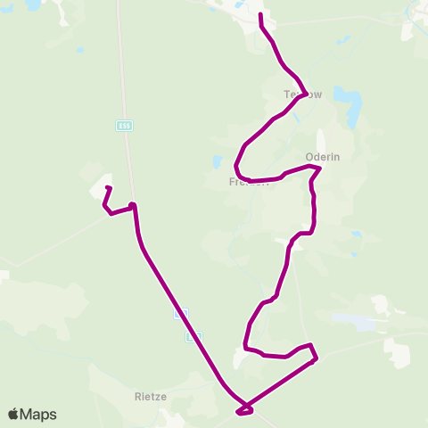 Regionale Verkehrsgesellschaft Dahme-Spreewald Feuerwehr ↔︎ Wendeplatz map