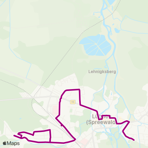 Regionale Verkehrsgesellschaft Dahme-Spreewald Schauna ↔︎ Bhf map