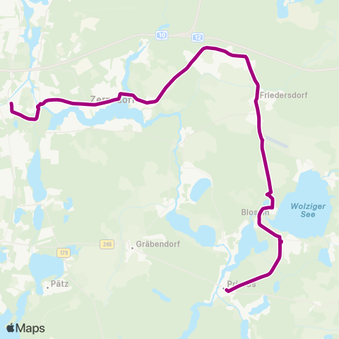 Regionale Verkehrsgesellschaft Dahme-Spreewald Dorf ↔︎ S Königs Wusterhausen Bhf map