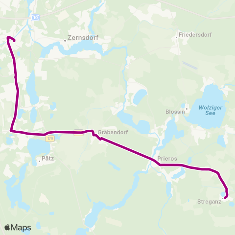 Regionale Verkehrsgesellschaft Dahme-Spreewald Dorf ↔︎ S Königs Wusterhausen Bhf map