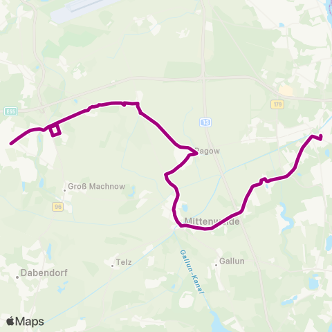 Regionale Verkehrsgesellschaft Dahme-Spreewald Yorckstr. ↔︎ S Königs Wusterhausen Bhf map