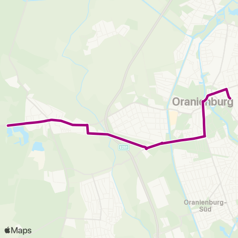 Oberhavel Verkehrsgesellschaft Betriebshof ↔︎ S Oranienburg Bhf map