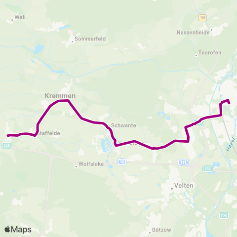 Oberhavel Verkehrsgesellschaft Flatow ↔︎ S Oranienburg Bhf map