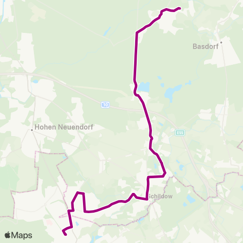 Oberhavel Verkehrsgesellschaft S Hermsdorf (Berlin) ↔︎ Schule map