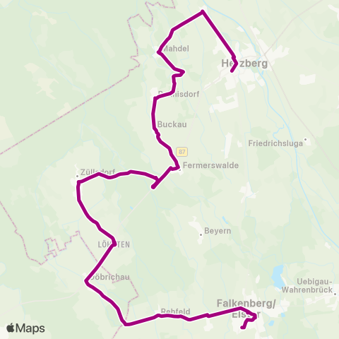 Verkehrsmanagement Elbe-Elster  map