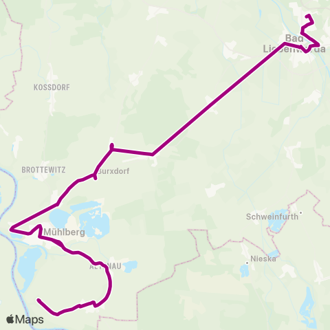 Verkehrsmanagement Elbe-Elster Mühlberg ↔︎ Busbahnhof map