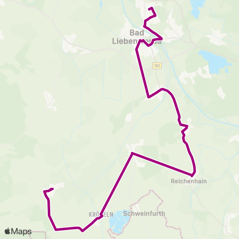 Verkehrsmanagement Elbe-Elster Kosilenzien ↔︎ Busbahnhof map