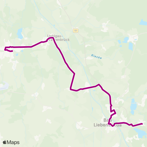 Verkehrsmanagement Elbe-Elster Falkenberg ↔︎ Dobra map