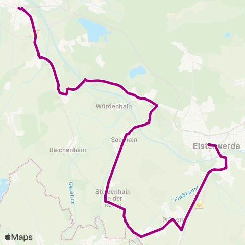 Verkehrsmanagement Elbe-Elster Südring ↔︎ Bhf map