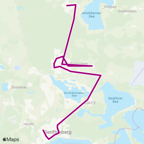 Verkehrsgesellschaft Oberspreewald-Lausitz Busbahnhof ↔︎ Grundschule map