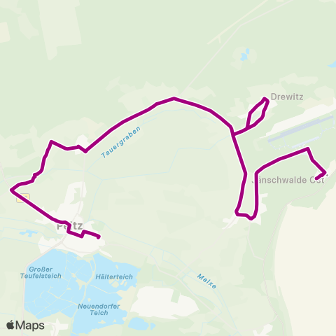 Cottbusverkehr Schule ↔︎ Busbahnhof map