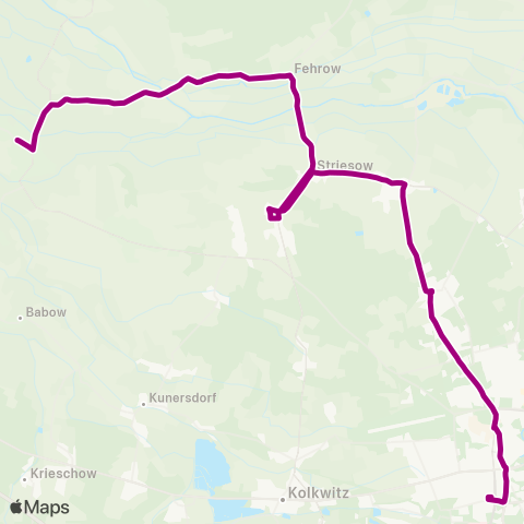 Cottbusverkehr Bleske ↔︎ Sielow Sportplatz map