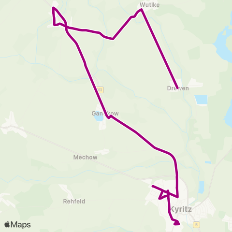 ORP Ostprignitz-Ruppiner Personennahverkehrsgesellschaft Drewen ↔︎ Lindenschule map