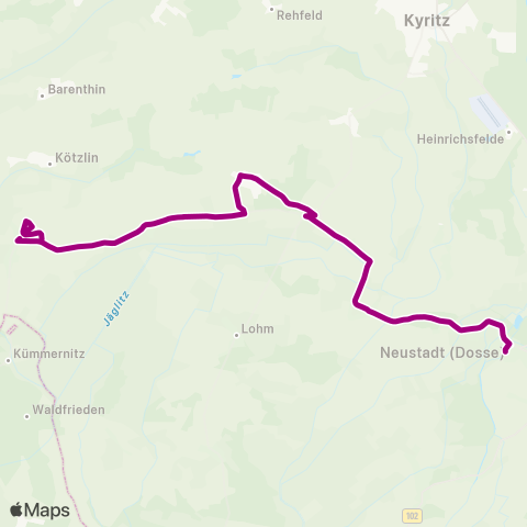 ORP Ostprignitz-Ruppiner Personennahverkehrsgesellschaft Schule ↔︎ Neue Schule map