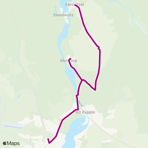 ORP Ostprignitz-Ruppiner Personennahverkehrsgesellschaft Zermützel ↔︎ Schule map