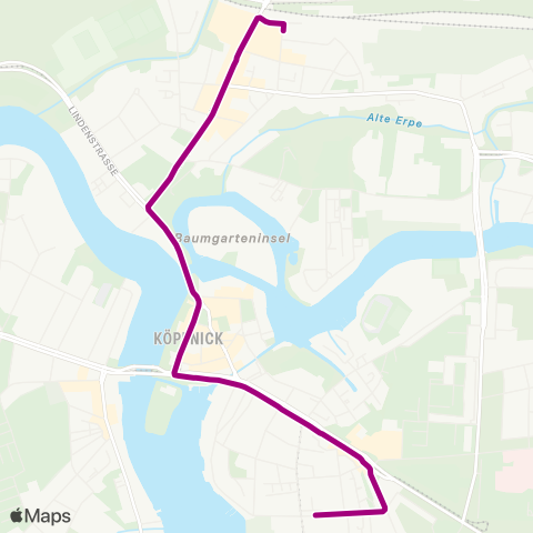 BVG Betriebshof Köpenick ↔︎ S Köpenick map