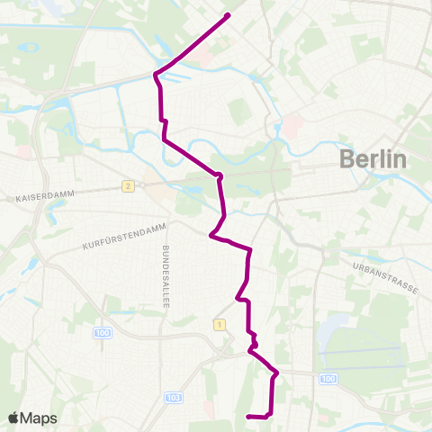 BVG Lindenhof (Berlin) ↔︎ U Seestr. (Berlin) map