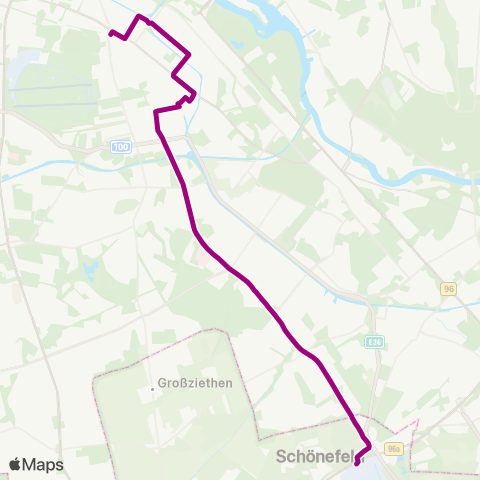 BVG S Schönefeld (Bei Berlin) Bhf ↔︎ U Hermannplatz (Berlin) map