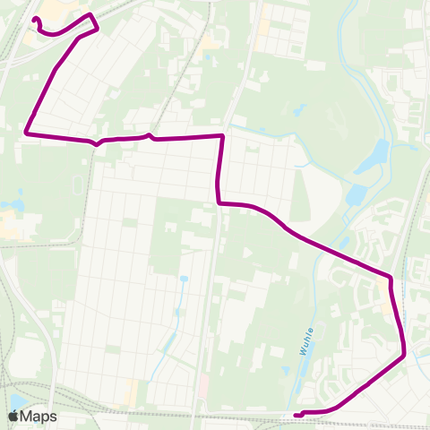 BVG S+U Wuhletal (Berlin) ↔︎ S Marzahn (Berlin) map