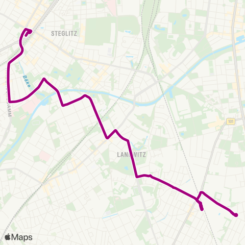 BVG S Marienfelde (Berlin) ↔︎ S+U Rathaus Steglitz (Berlin) [Busbahnhof] map