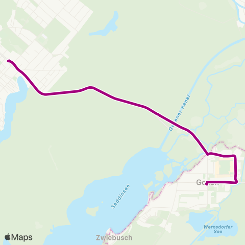 BVG Eiche ↔︎ Müggelheim map