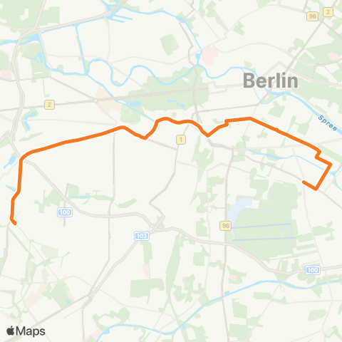 BVG U Hermannplatz ↔︎ Roseneck (Berlin) map