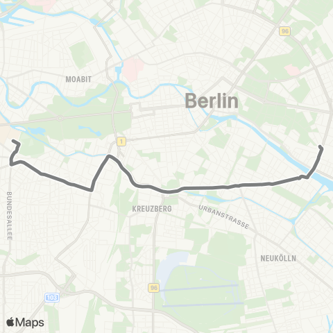 BVG S+U Zoologischer Garten Bhf (Berlin) ↔︎ Helsingforser Platz (Berlin) map