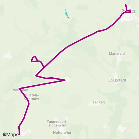 prignitzbus Schule ↔︎ Schule map