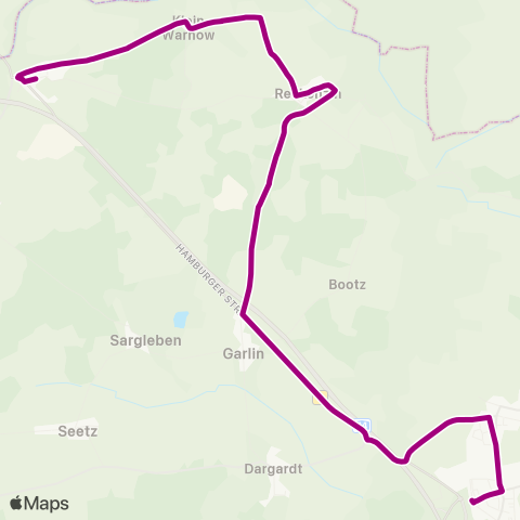 prignitzbus Schule ↔︎ Bhf map