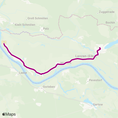 prignitzbus Fähre ↔︎ Mühlenweg map