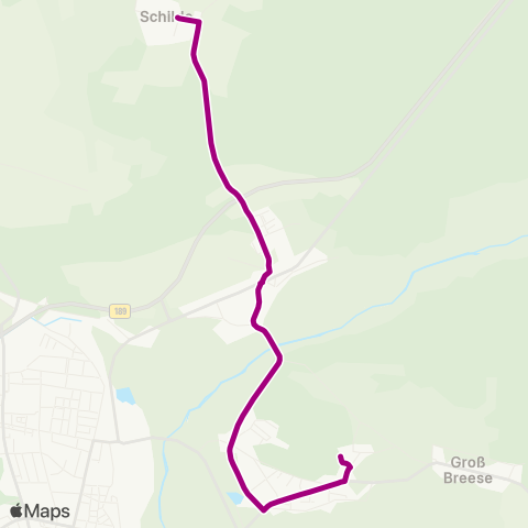 prignitzbus Schule ↔︎ Schilde map