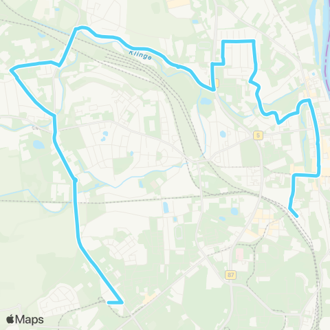 Stadtverkehrsgesellschaft Frankfurt (Oder) Kopernikusstr. ↔︎ Bhf map