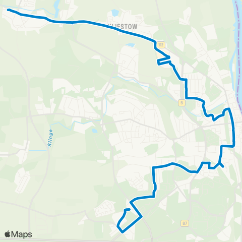 Stadtverkehrsgesellschaft Frankfurt (Oder) Bhf ↔︎ Kopernikusstr. map